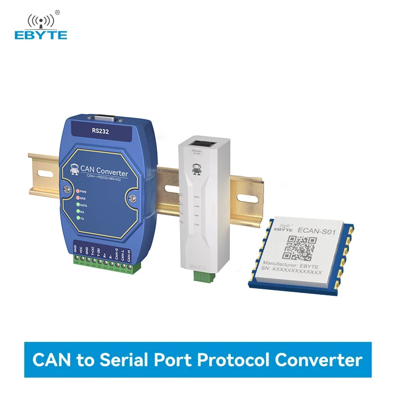 CAN Protocol Converter CAN to TTL/RS485/RS232/RS422/Ethernet/WiFi AT Command EBYTE ECAN Series Modbus TCP UDP