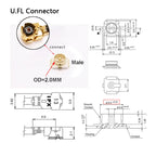 10PCS OEM Full Band 5G 4G LTE 3G GSM 600~6000Mhz WIFI built in PCB FPC Antenna Wifi antenna omnidirecational IPX/U.FL connector