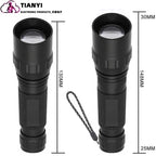 Zoomable LED Infrared Tactical Flashlight Night Vision Rechargeable Waterproof Hunting Torch 850nm/940nm IR Flashlight