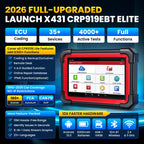LAUNCH X431 CRP919E BT Car Diagnostic Tools CAN FD DOIP ALL Systems ECU Coding Bi-directional 35 Resets DBScar VII Auto Scanner