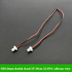 2-50Pcs/lot JST SH 1.0mm Pitch Female Socket Terminal Plug Wire Connector SH 1mm 2 3 4 5 6 Pin 20CM 32AWG Silicone Wires Cable