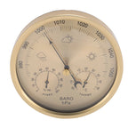 Metal 3 in 1 Barometer for Indoor and Outdoor Use Barometer Thermometer Hygrometer Household Weather Station with Round Frame