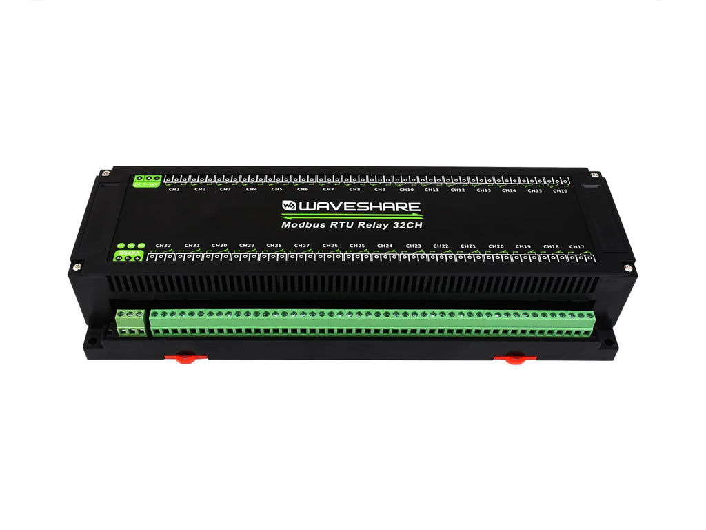 Waveshare Modbus RTU 32-Ch Relay Module, RS485 Interface, With Multiple Isolation Protection Circuits