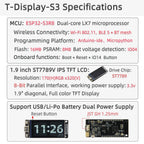 LILYGO® T-Display-S3 ESP32-S3 Development Board ST7789 1.9inch LCD Screen Display Module WIFI Bluetooth5 With Shell For Arduino