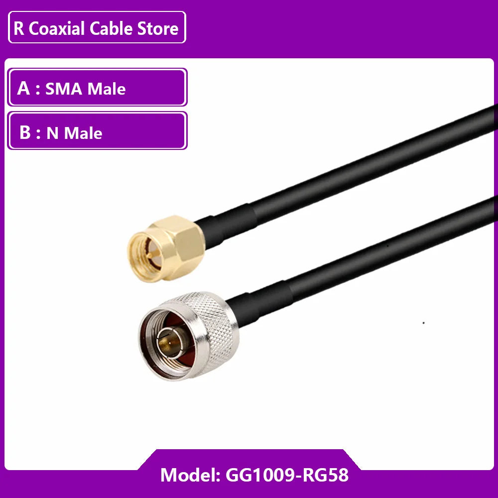 N Type To SMA RP SMA Male Female Connector Crimp for RG58 Cable Extension Jumper Pigtail L16 N To SMA Fast Delivery Brass RF