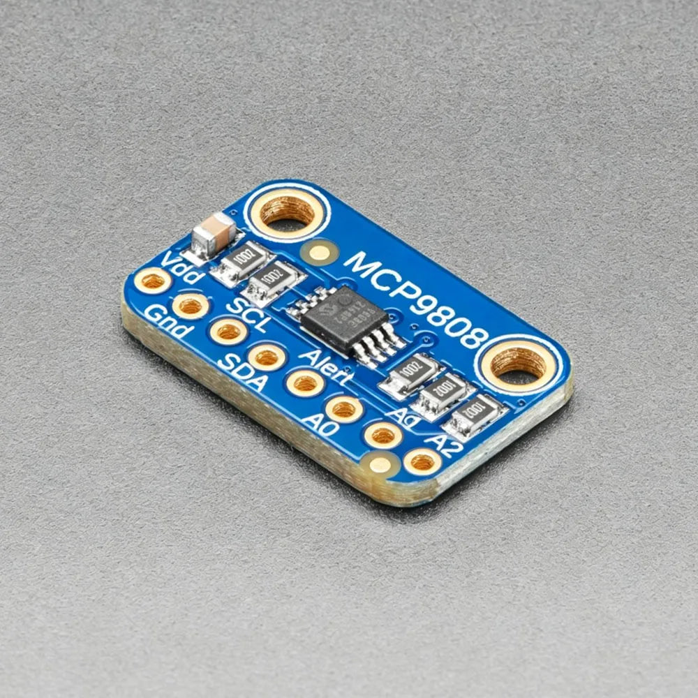 MCP9808 High Accuracy I2C Digital Temperature Sensor Breakout Board, ±0.25°C, -40~125°C, 2.7-5.5V, 8 Addressable I2C