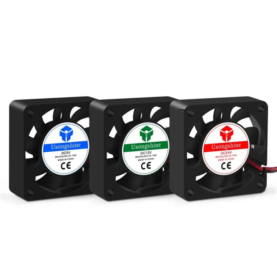 5010/4020/4010/3010 5V/12V/24V Cooling Turbo Fan Brushless 2Pin For 3D Printer Extruder DC Cooler Blower Part Plastic Fans
