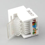 10Pcs RJ45 CAT5e Ethernet Network Keystone JackClip Module Wall Plug Connector-F(x)