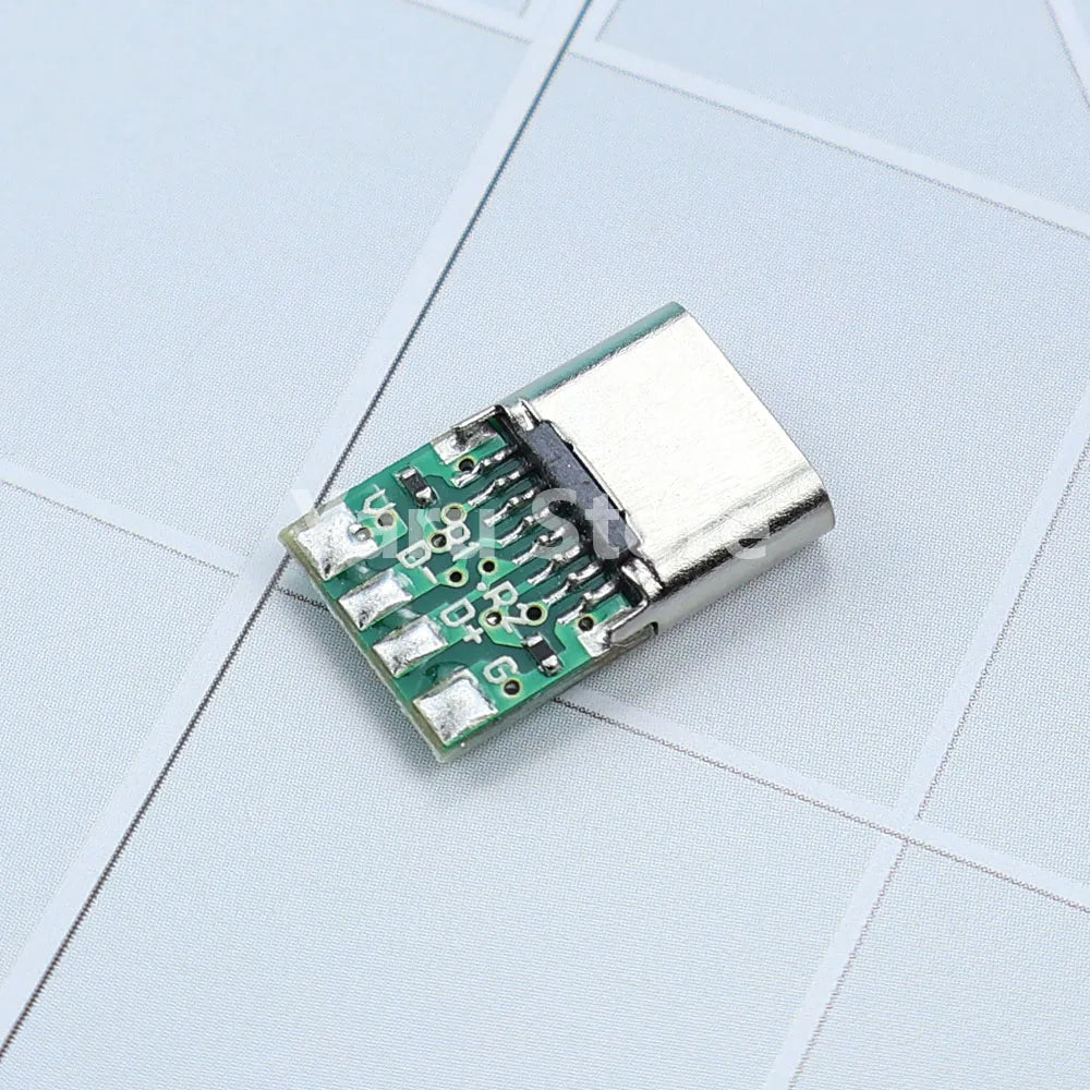 USB 3.1 Type-C Jack Connector 16Pin Female Socket Receptacle USB-C Adapter to Solder Cable 6 Solder Joints with CC1 CC2 5.1K