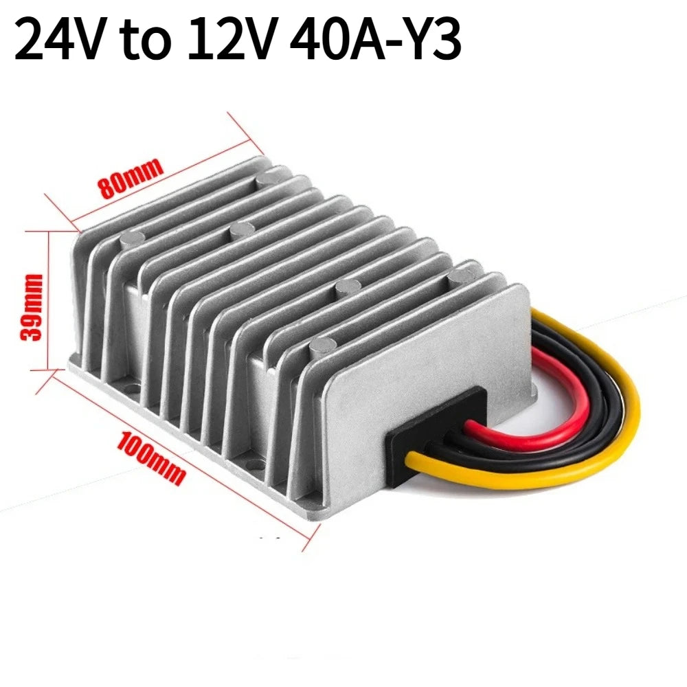 24V to 12V 30A 40A DC Step Down Converter Voltage 24 Volt to 12 Volt 480W 5A-40A Car Buck Regulator Reliable Product CE ROHS
