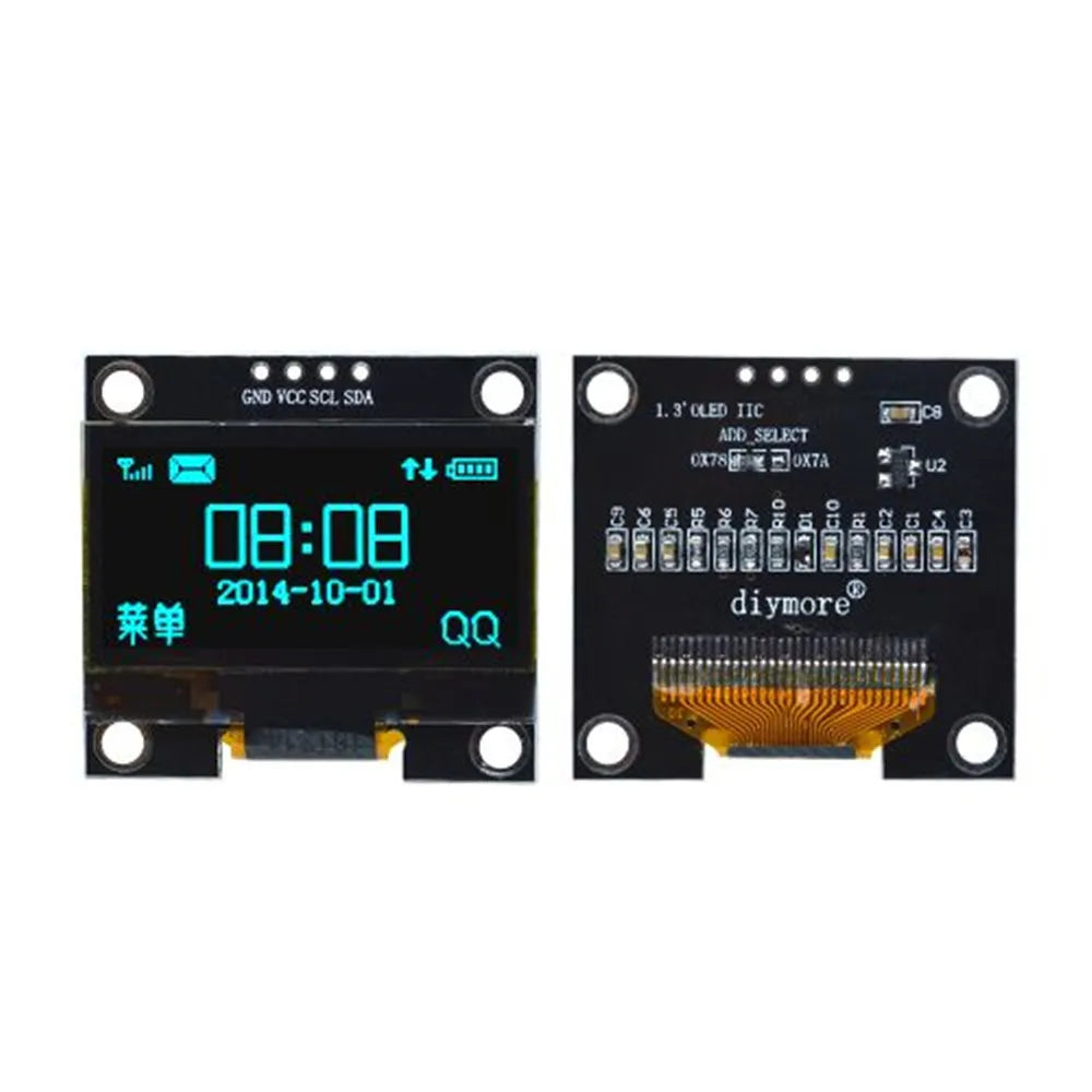 1.3-inch OLED LCD display module 3.3-5V 4-pin/7-pin digital display module 128 × 64 SSH1106 chip