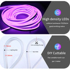 30M 20M 10M RGB LED Neon Strip Light 220V Decor Home Lighting Waterproof Flexible LED Ribbon Remote/Bluetooth/Tuya WiFi Control