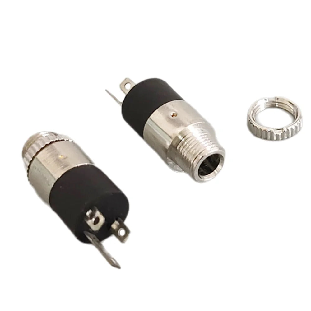 10Pcs PJ-392 3.5mm Audio Jack Socket 3 Pin Pole Stereo Soldering Type Nut Panel Mount 3.5 mm TRS Headphone Female Connector