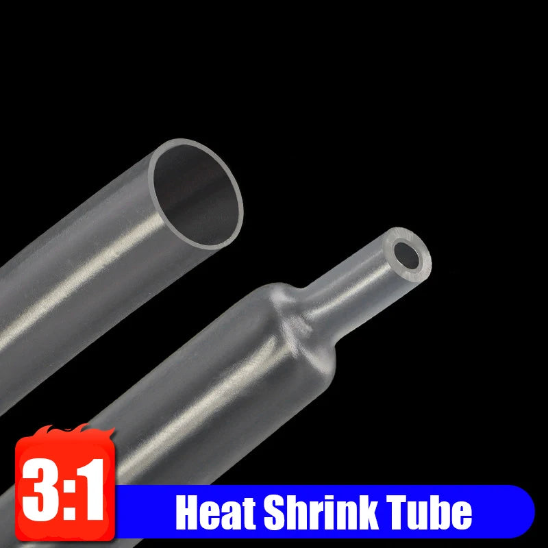 Clear 3M 3:1 Heat Shrink Tube With Glue Diameter 1.6 ~ 19.1mm Dual Wall Polyolefin Insulated Adhesive Lined Shrink Wrap Sleeve