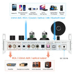 Nobsound P1PLUS HiFi Bluetooth Receiver Vcauum Tube Preamplifier USB DAC Music Player with Headphone out VU Meter DSD256