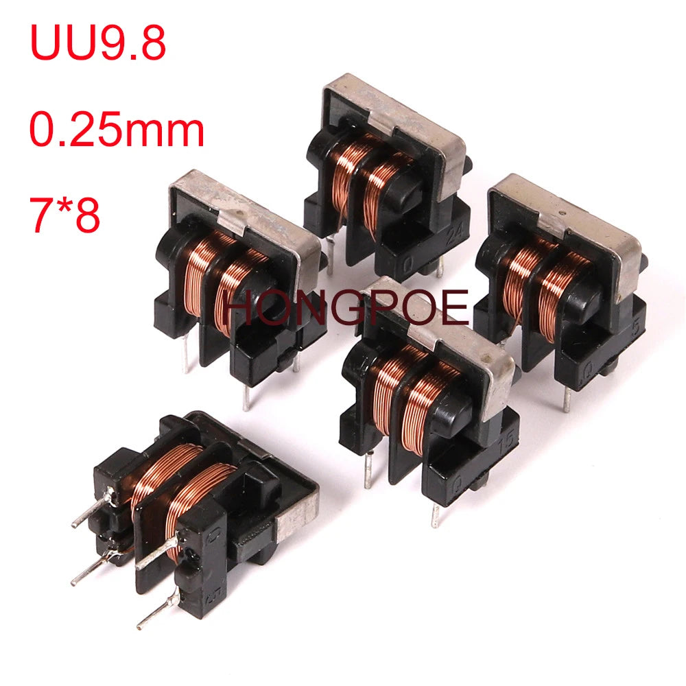 Inductor UU9.8 7~10mH 7*8mm Common Mode Choke Inductor  For Filter Pitch 5PCS