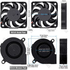 Gdstime Brushless Turbo Fan 24V Dual Ball 30mm 40mm 50mm For 3D Printer Fan DC Blower Cooling Fan 3010 4010 4020 5015 Clooer