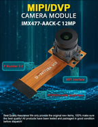 Hd Resolution 12mp Pixels  IMX477 Cmos Camera Pcb Board HFOV105 MIPI CCTV camera module