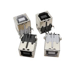 5Pcs USB Type B Female Socket Printer Data Interface Connector Repair Jack Port Right Angle 4Pin PCB DIP USB B Soldering Adapter