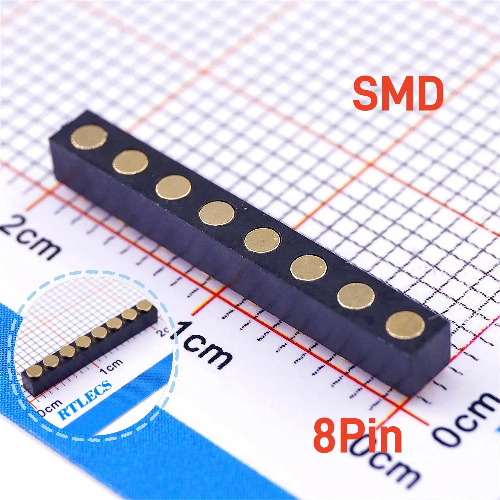 5 20Pcs Target Contact PAD Connector DIP 2.54 MM Grid 2 3 4 5 6 7 8 10 Position SMD Pogo Pin Header Strip Battery Power Charge