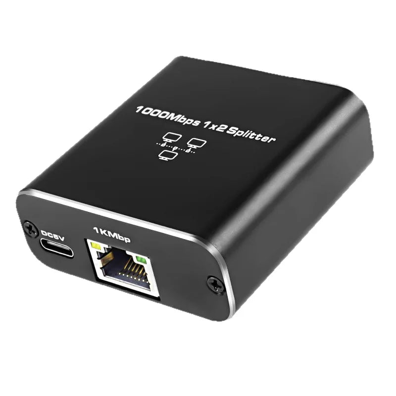 RJ45 Splitter 1 to 2 Ethernet Adapter Internet Network Cable Extender RJ45 Gigabit Connector Coupler for PC TV Box Router Cat6