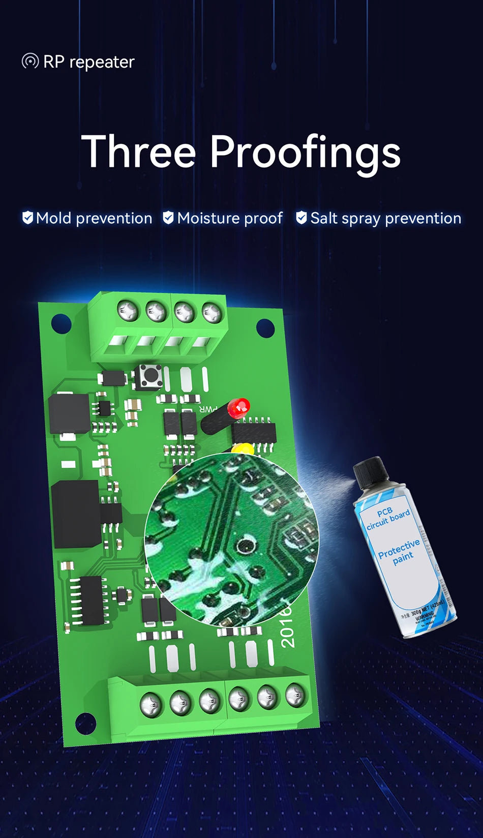 Industrial 2way Cache Type RS485 to 1way RS485 Hub DC 8~28V Optical Isolation Multi to one Hub CDEBYTE E810-R21 ESD Protection