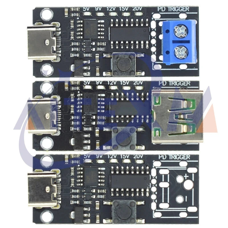 CMTPD 100W 5A USB-C Fast Charge Trigger Board Module PD QC Decoy USB Type-C PD 2.0 3.0 Boost Power Supply for Electronics