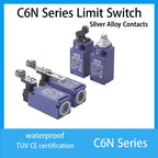 CNTD Micro Limit Switch C6N Series C6N‑101 C6N‑102 C6N‑111 C6N‑121 1NO1NC 10A 250V IP67 Waterproof For Automated Machinery