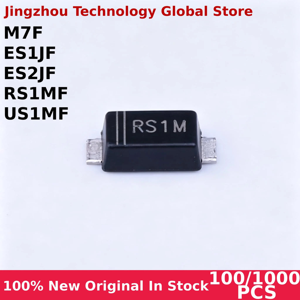 100% New 100/1000PCS SMD SMAF Rectifier Diode M7 US1M ES1J ES2J RS1M Schottky 4007 Thin Section M7F US1MF ES1JF ES2JF RS1MF
