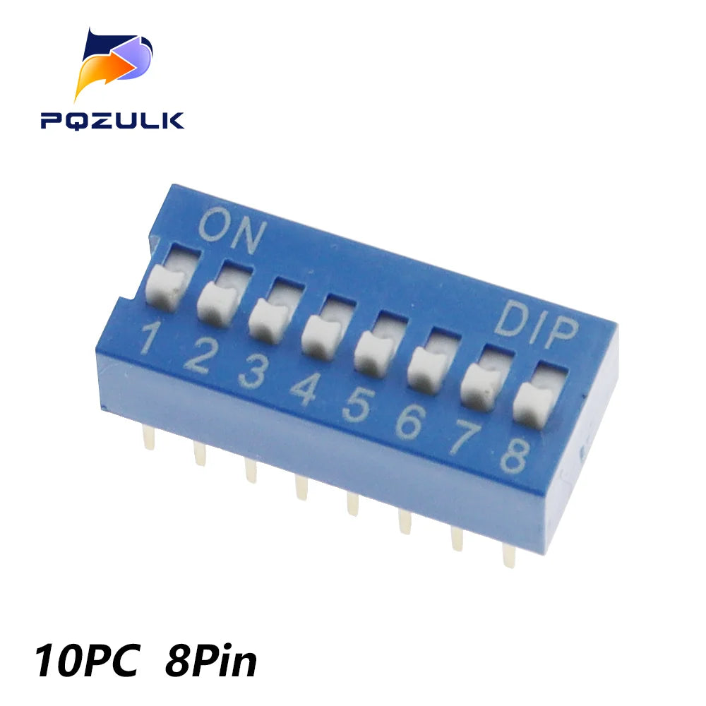 Dip Switch Kit In Box 1 2 3 4 5 6 8 Way 2.54mm Toggle Switch Red Snap Switches Mixed Kit Each 5PCS Combination Set