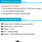 Stlxy Brightness Sensor Module Electronic Building Block Photoresistor Light Light Brightness Sensor Sensing Board For Arduino