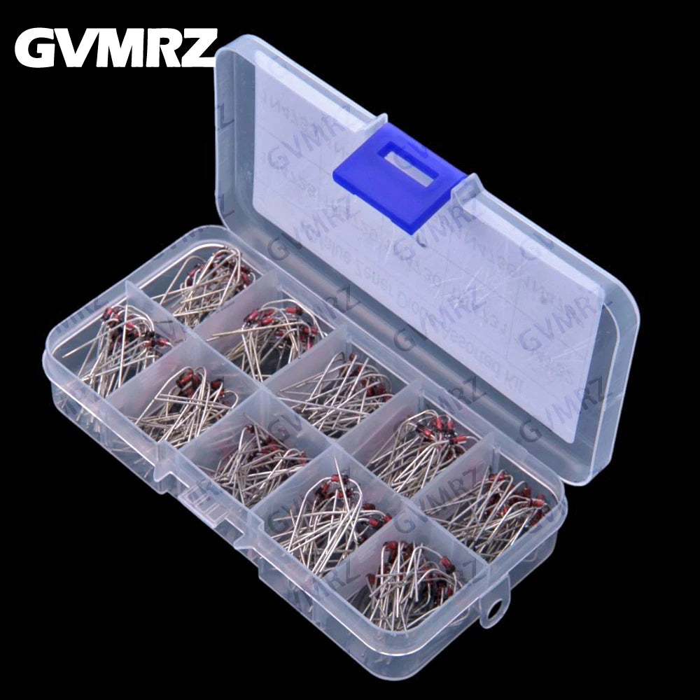 10Value 200PCS 1N4728~1N4737 1W Zener Diode Kit 3.3V 3.6V 3.9V 4.3V 4.7V 5.1V 5.6V 6.2V 6.8V 7.5V