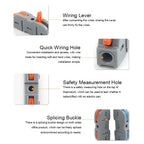 100Pcs 221 Series Boxed Lever Wire Connectors Quick Splicing Terminal Block 0.2-4mm² 32A 250V Electrical Cable Connector Set