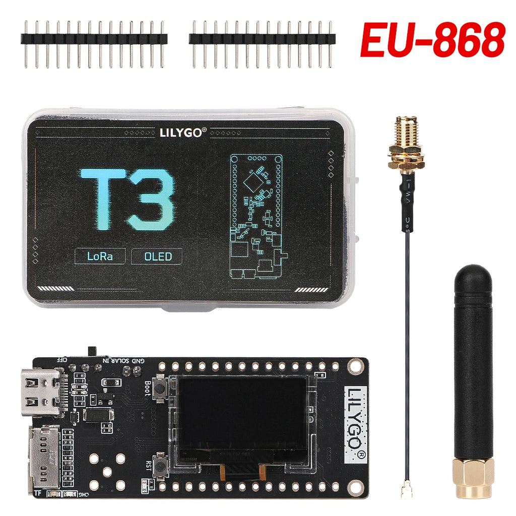 LILYGO T3S3 V1.3 ESP32-S3 LoRa Meshtastic SX1262 Dev Board LoRa 2.4G Module 433/868/915MHz WiFi Bluetooth Wireless GPS