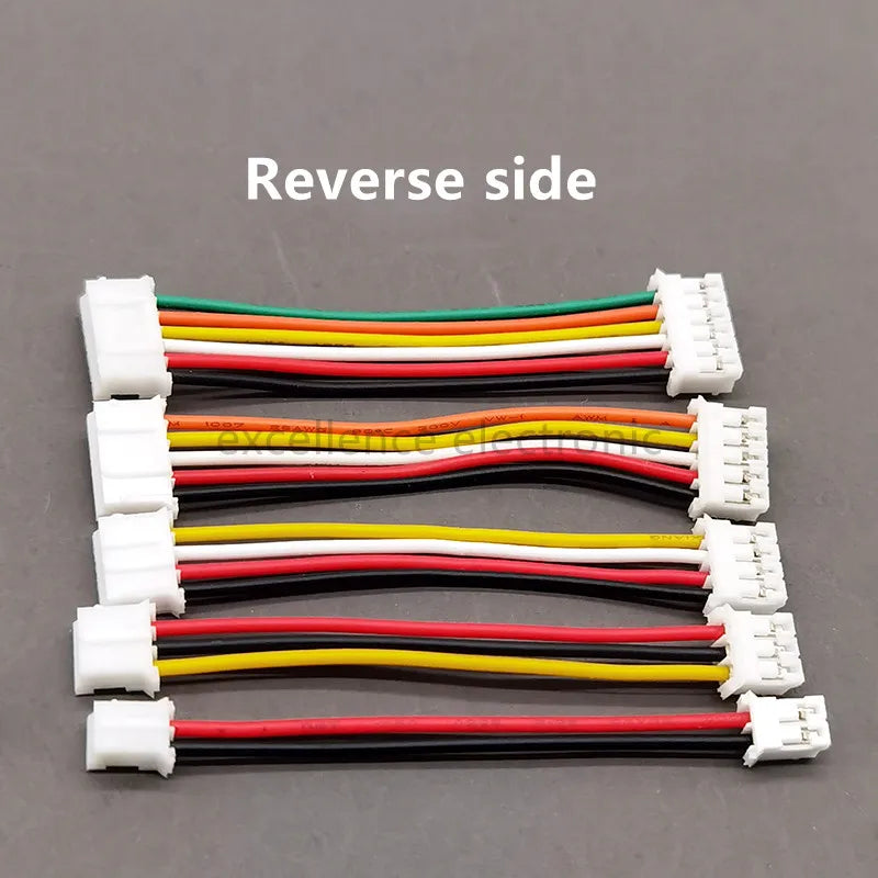 5Pcs PH2.0 Connector Cable 26AWG 10/20/30cm Double Head Terminal Wire, Same/Reverse Side Jumper Cable for Arduino Electronics