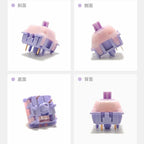MMD Princess V5 Ultra Switch Linear Tactile 5Pin 38/45/53/48/60g Mechanical Keyboard Switches HIFI Milk Shell SMD Factory lubed