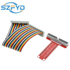 T-Type GPIO Expansion Board + 40-Pin Ribbon Cable for Raspberry Pi 4 3 2 B+ Compatible with Breadboard DIY