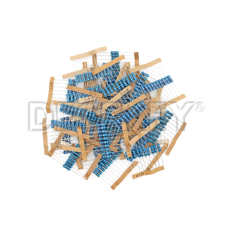 300PCS 10R - 1M Ohm 30Kinds*10pcs=300PCS 1/4W 1/2W 1W Resistance Set 1% Metal Film Resistor Assortment Kit