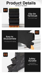 DC Control AC Slim Interface Solid State Relay Module DIN SSR Slim Relay DC Control DC 41F-1Z-C2 C4 SSR Relay DIN Rail