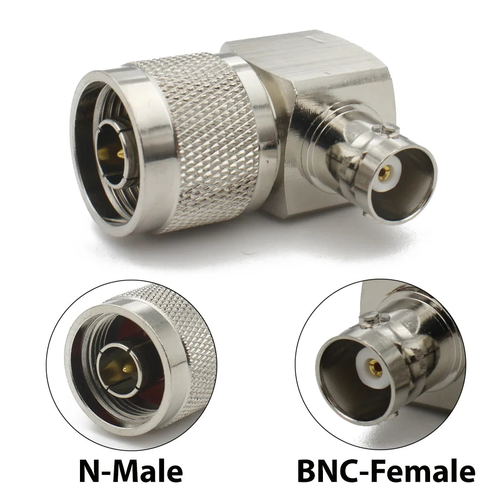 RF Coaxial Connector L16 N To BNC Male Female Connector 90 Degree Right Angle Adapter RF Transmission Cable Wire Terminals