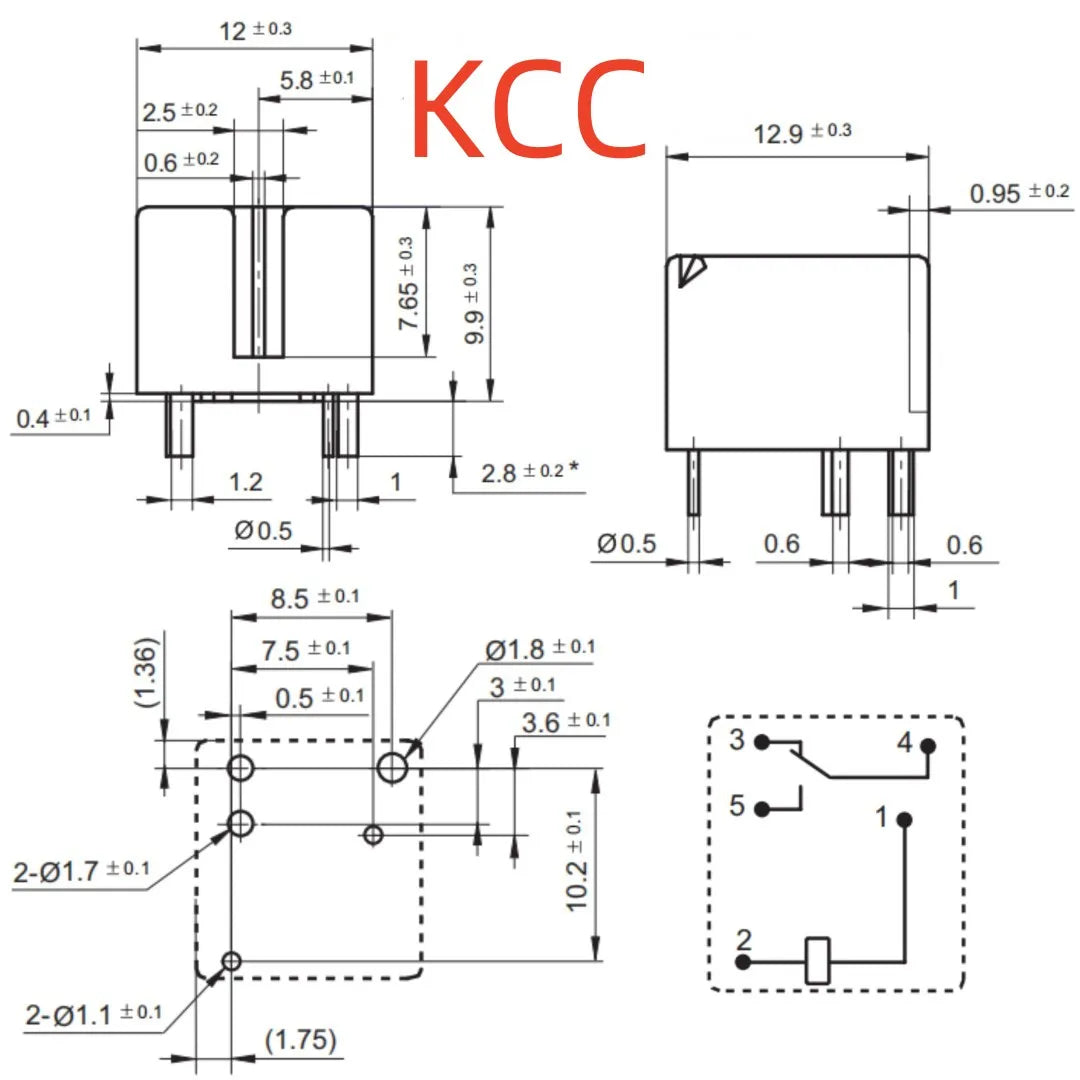 New HFKC 012-ZST/(170)/(555) ;HFKC 024-ZST ; (KCC-12V/24V-30A) Relay 5pins