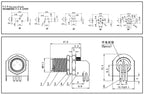 5/10 PCS M8 Male/Female Curved Straight Jack Socket 3 4 5 6 8 Pin Solder IP67/68 Waterproof PCB Panel Connector