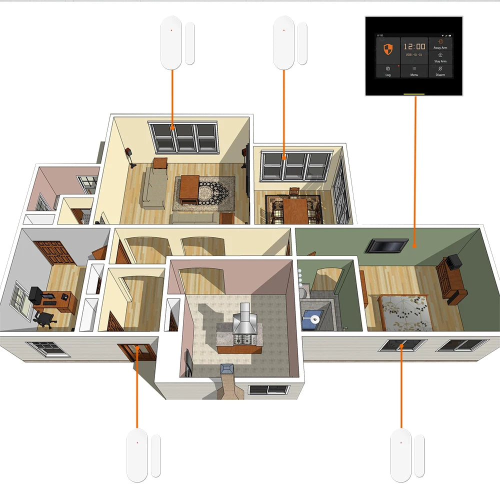 Window Door Magnetic Sensor Door Open Closed Detectors Wireless Smart Home Security Protection Alarm System App Remote Control