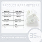 KBDiy Asura Switch Tactile MX Switches 50g for Gaming Mechanical Keyboard KIT Purple Factory Lubed Custom DIY 5Pins GMK67 Hi75