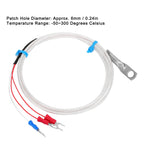 Temperature Sensor Probe PT100 Thermistor Temperature Measuring Probe Round Hole Patch Type Temperature Measuring Probe