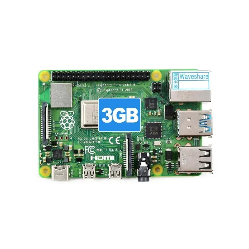 Raspberry Pi 4 Model B 3GB RAM, Completely Upgraded, 1.5GHz Quad-Core 64-Bit, 4K Dual, Gigabit Ethernet USB 3.0