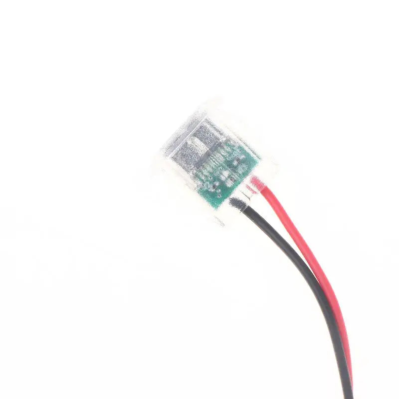5/10Pcs Transparent 2Pin Waterproof USB-C Female Charging Socket With LED Light Type-C Power Input Connector