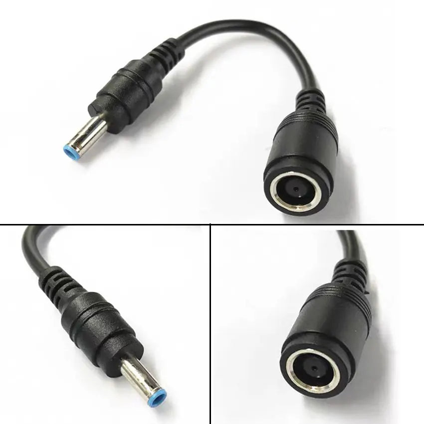 Female 7.4mm X 5.0mm to 4.5mm X 3.0mm Male Charger Adapter Power Connector Converter Cable DC Jack for Dell Hp