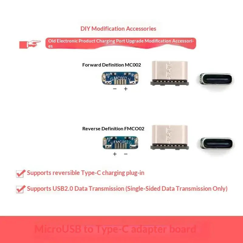 2/5pcs M85K USB Connector Type C USB 2.0 Data Transfer Data Power Adapter DIY Repair Adapte Modification Accessories