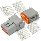 1Set DT Waterproof Automotive Connector Plug Kit DT06-2S/DT04-2P 3P 4P 6P 8P 12P Male Female Plug Socket For Automobile 22-16AWG